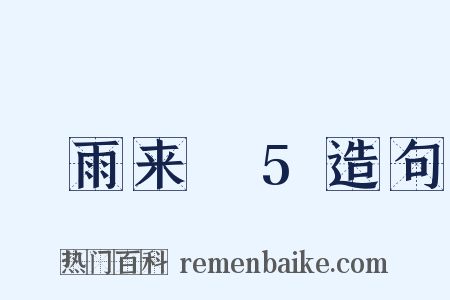 風雨来記5造句是什么意思的图片